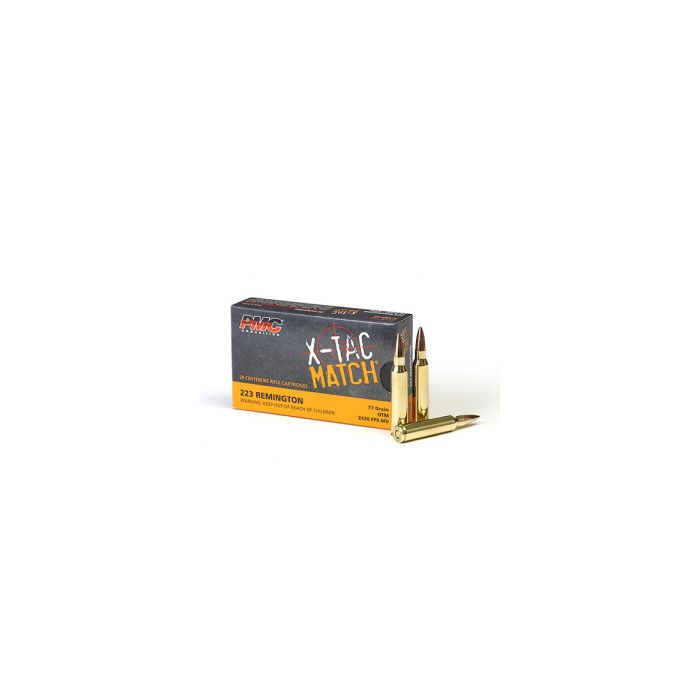 PMC X-TAC Match .223 Remington Rifle Ammo 77 grain OTM - GLF ARMORY